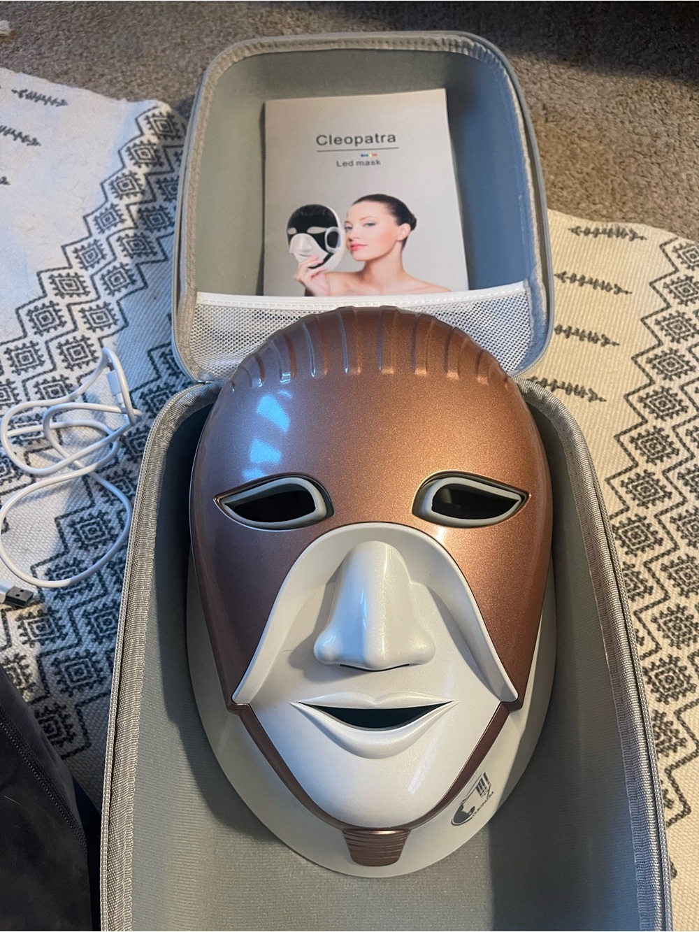 Cleopatra LED Face Mask in Metallic Copper - Skin Rejuvenation Tool
